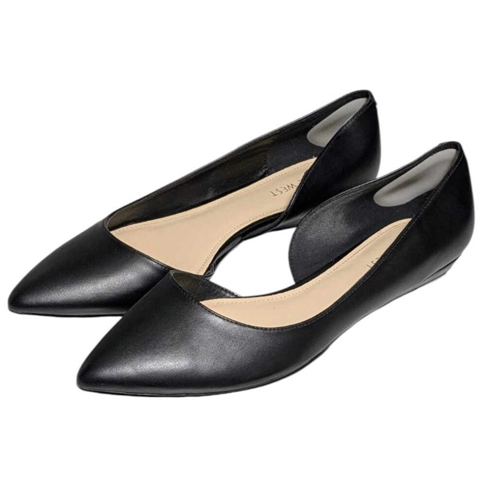 Nine West Saige d'Orsay Flats – Black Pointed Toe